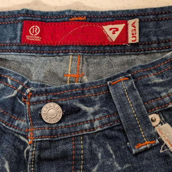 Guess Distressed Jeans Hidden Buttons Women's Size 32 - Picture 7 of 13